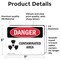 Signmission Contaminated Area Danger Sign, Vinyl Decal, 7in W x 5in L, 2PK OS-2PACK-DS-D-57-L-1834 - alternate 5